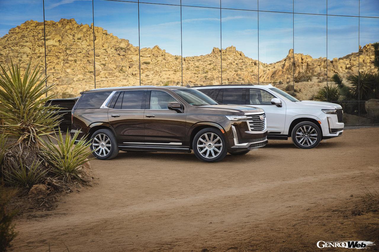 新型キャデラック エスカレードのフロントビュー