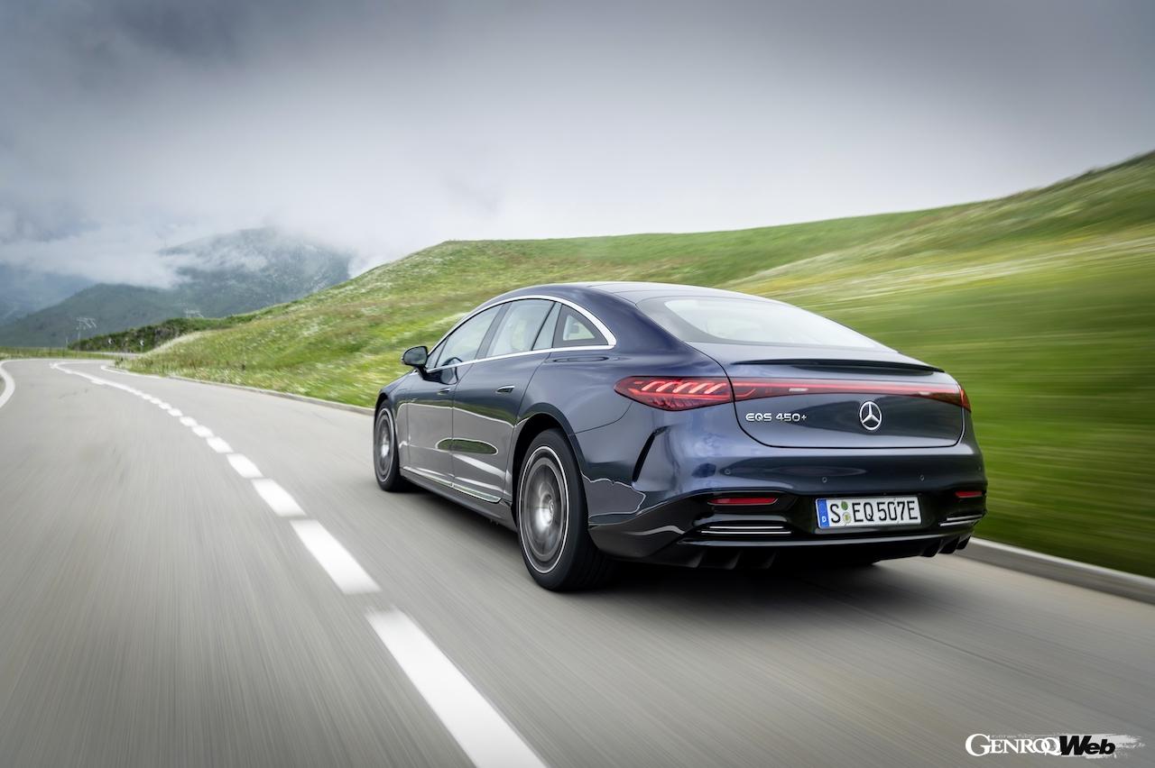 メルセデス・ベンツ EQS 450+のリヤビュー