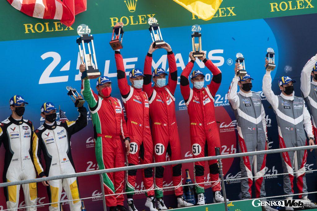 2021年のル・マン24時間レース、「フェラーリ488 GTE」がGTE ProとGTE Amの2クラス制覇を達成