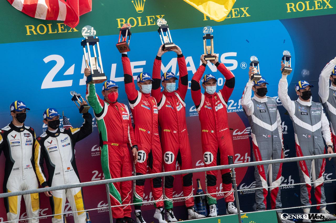 2021年のル・マン24時間レース、「フェラーリ488 GTE」がGTE ProとGTE Amの2クラス制覇を達成