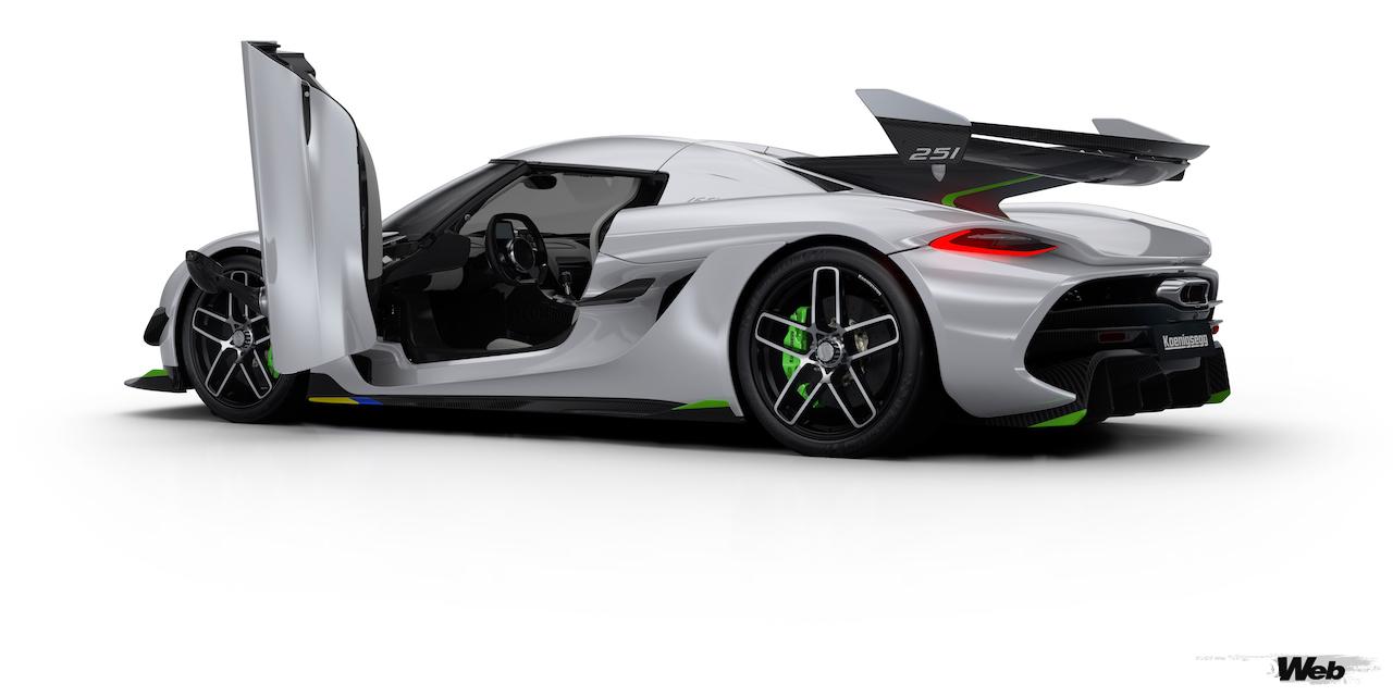 ケーニグセグ ジェスコのリヤビュー。ドア開