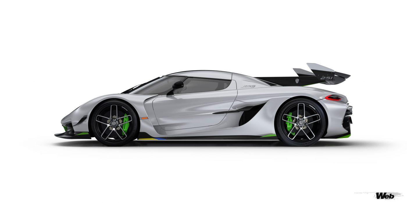 ケーニグセグ ジェスコのサイドビュー