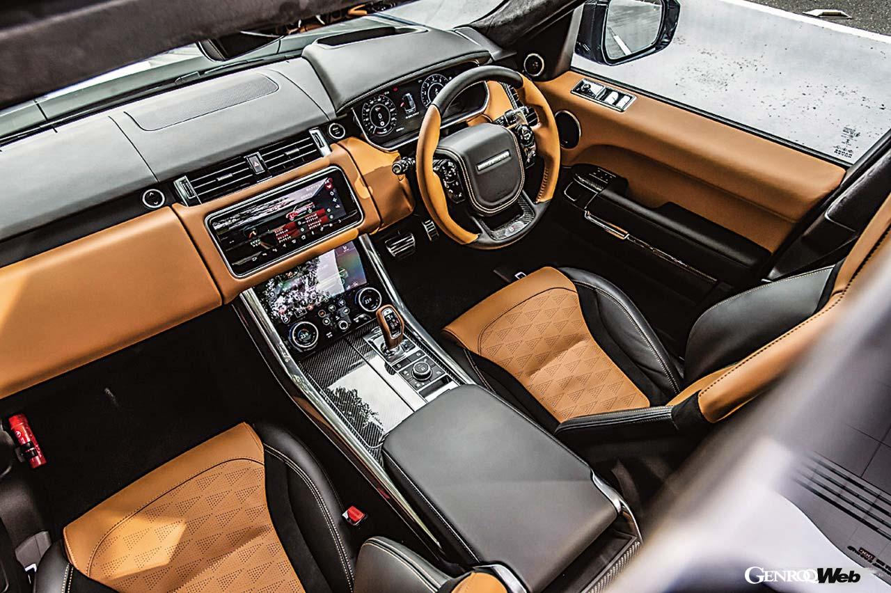 レンジローバースポーツSVRカーボンエディションのインテリア