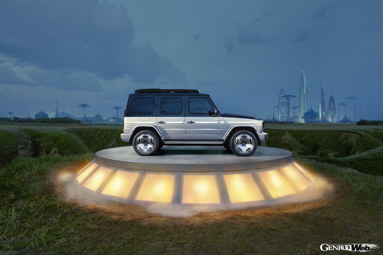 メルセデス・ベンツのスタディモデル、コンセプト EQGのサイドビュー