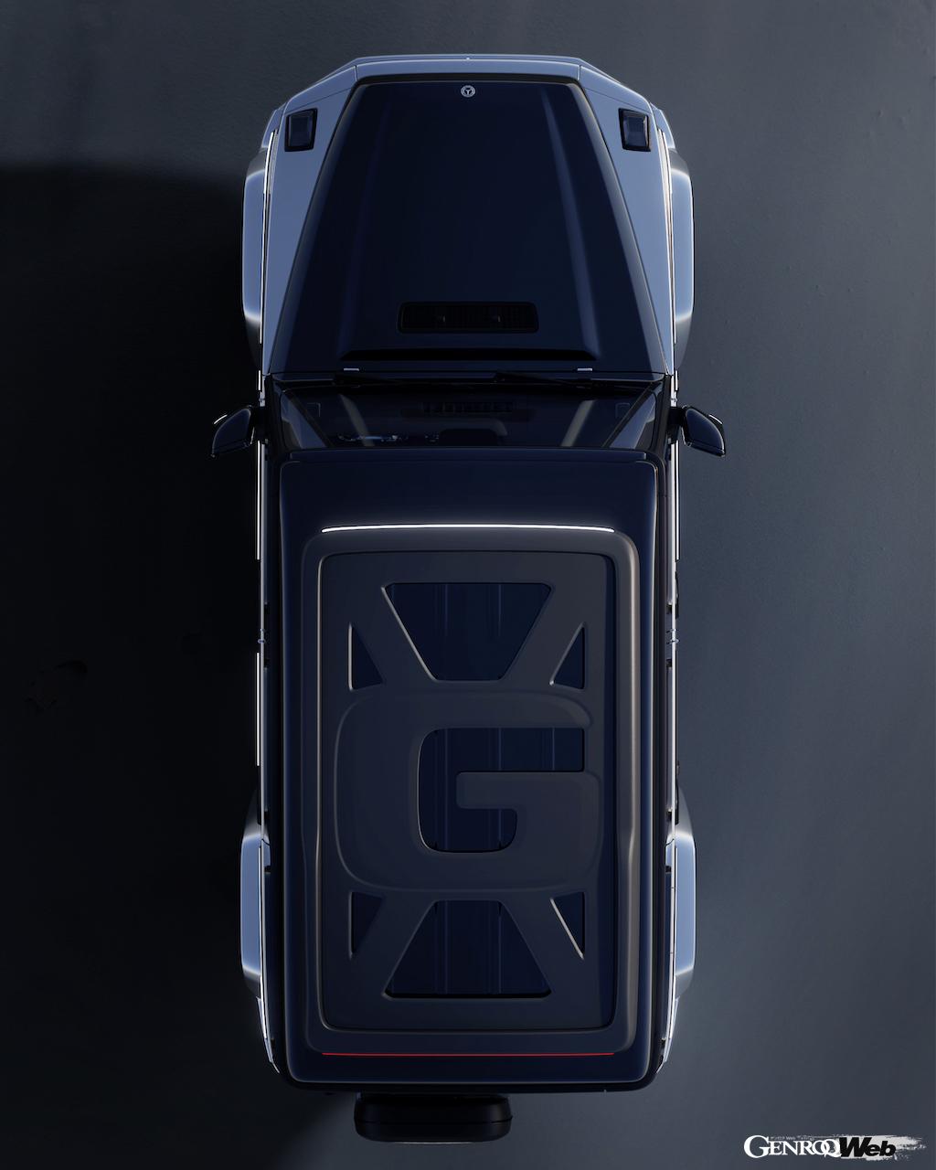 メルセデス・ベンツのスタディモデル、コンセプト EQGの俯瞰目ビュー