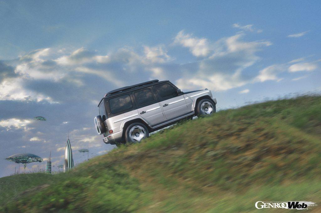 メルセデス・ベンツのスタディモデル、コンセプト EQGのサイドビュー