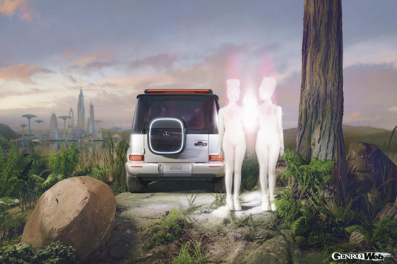 メルセデス・ベンツのスタディモデル、コンセプト EQGのリヤビュー