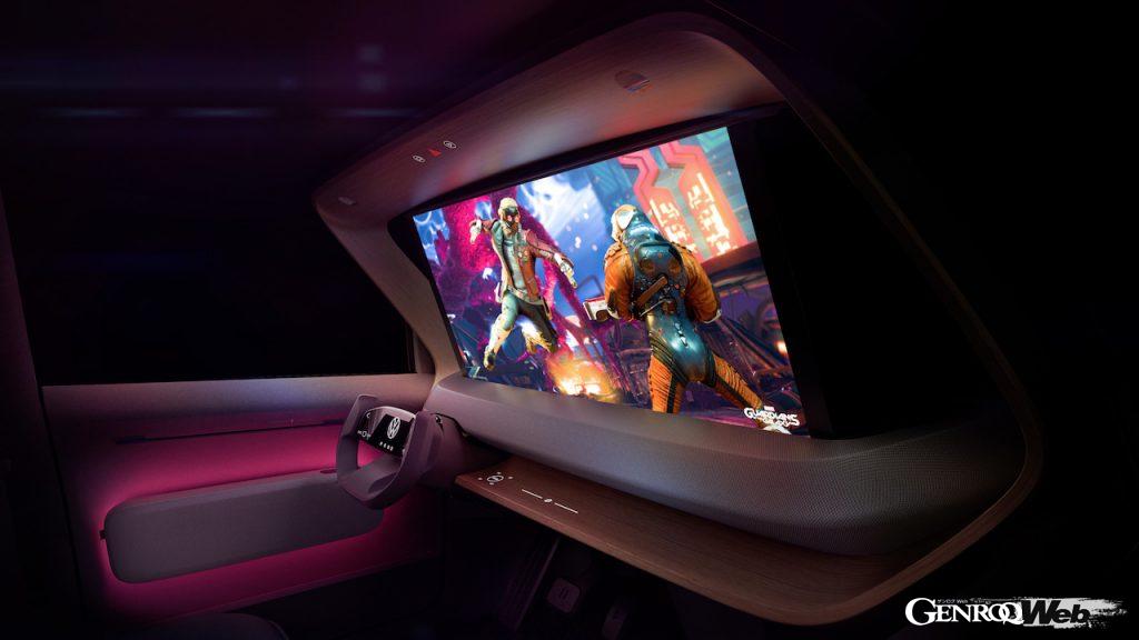 フォルクスワーゲンのコンセプトカー「ID. LIFE」。スクリーン