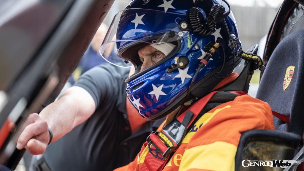 1987年ADACスーパーカップ優勝マシン「ポルシェ 962C」を、ハンス＝ヨアヒム・スタックがドライブ