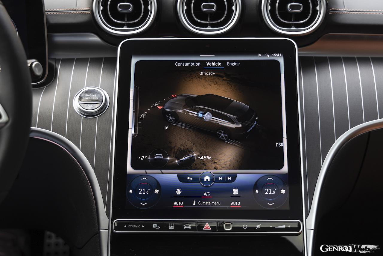 メルセデス・ベンツ C 220 d 4マティック オールテレインのセンターディスプレイ