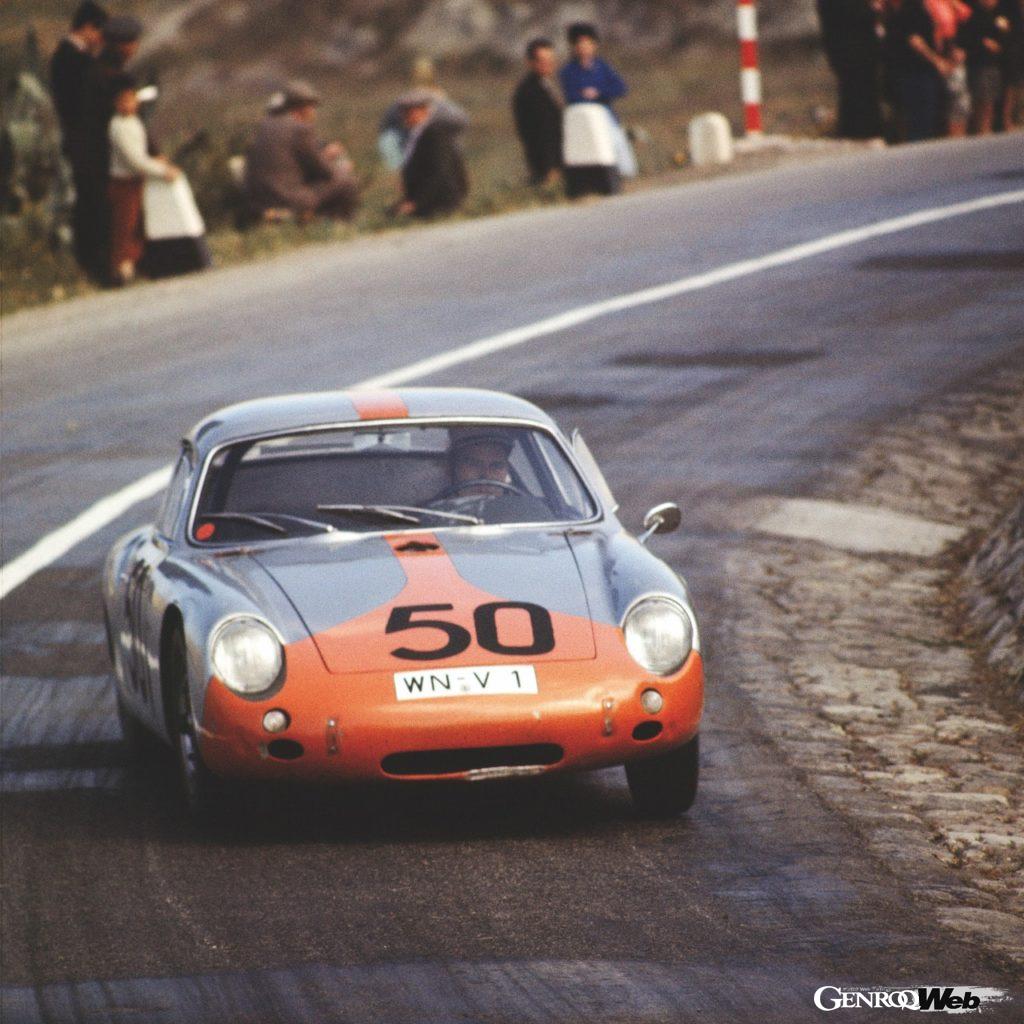 ポルシェ356B 1600GS カレラGTL アバルトのレースシーン