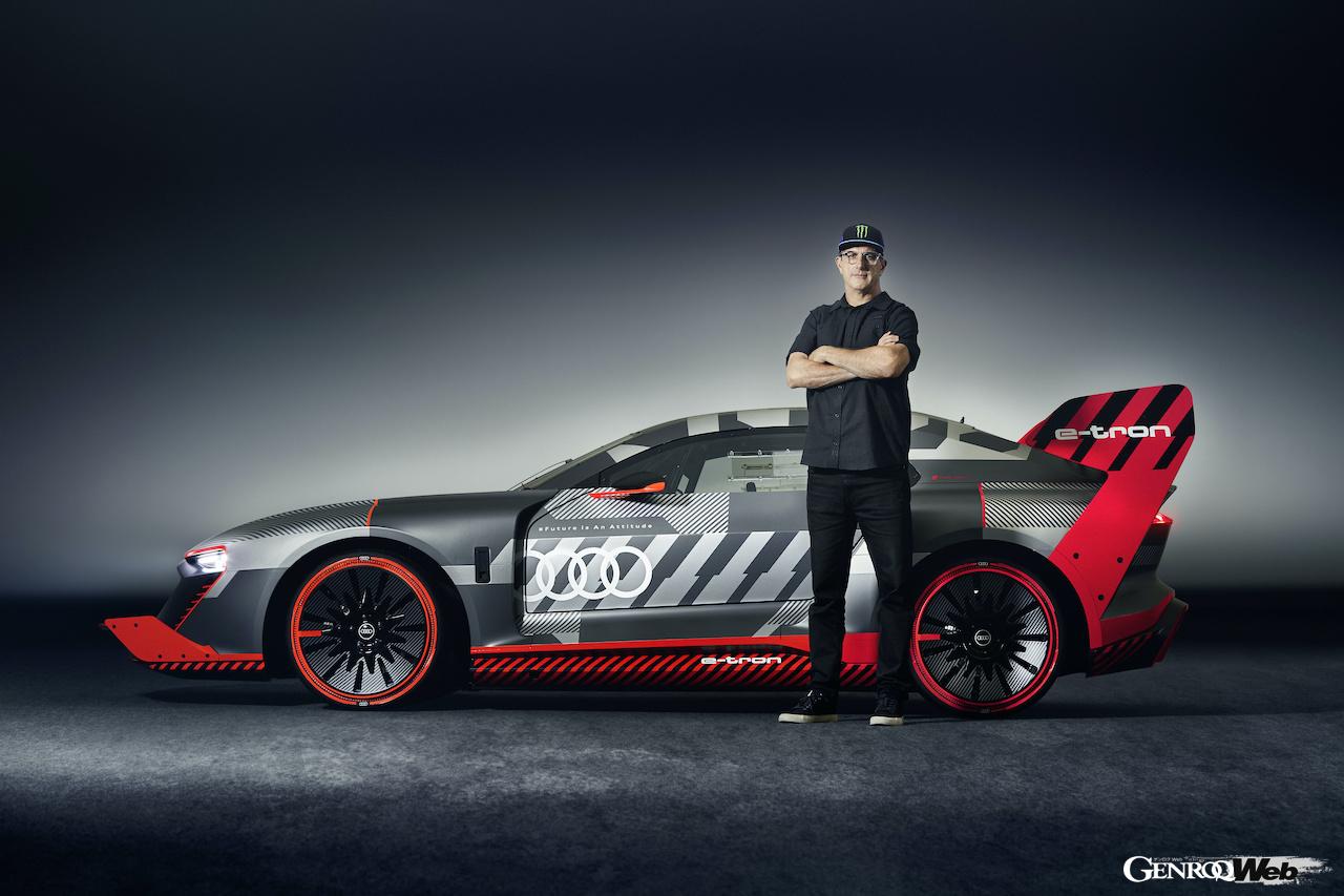 現代に蘇ったスポーツクワトロ S1、ケン・ブロックが「アウディ S1 e-tron クワトロ フーニトロン」をドライブ