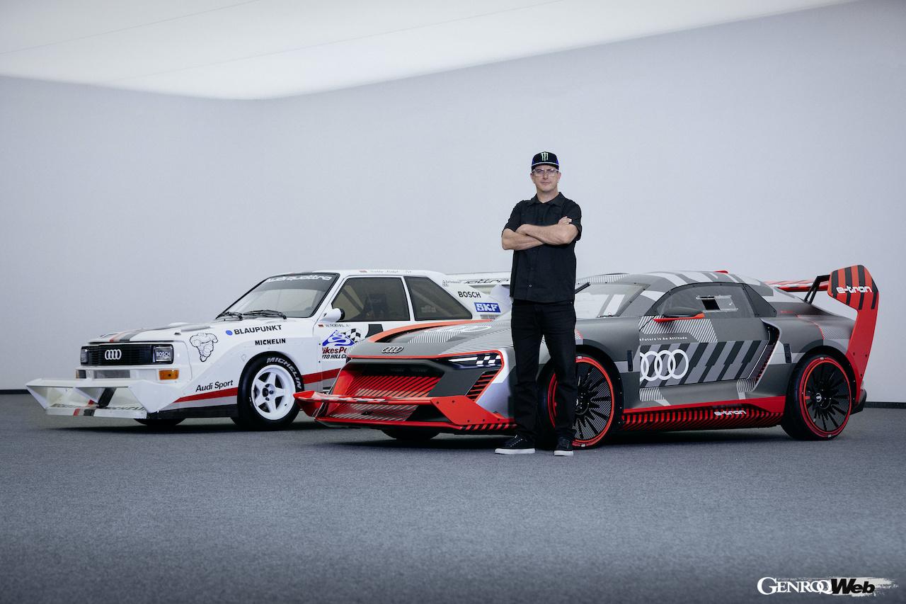 現代に蘇ったスポーツクワトロ S1、ケン・ブロックが「アウディ S1 e-tron クワトロ フーニトロン」をドライブ