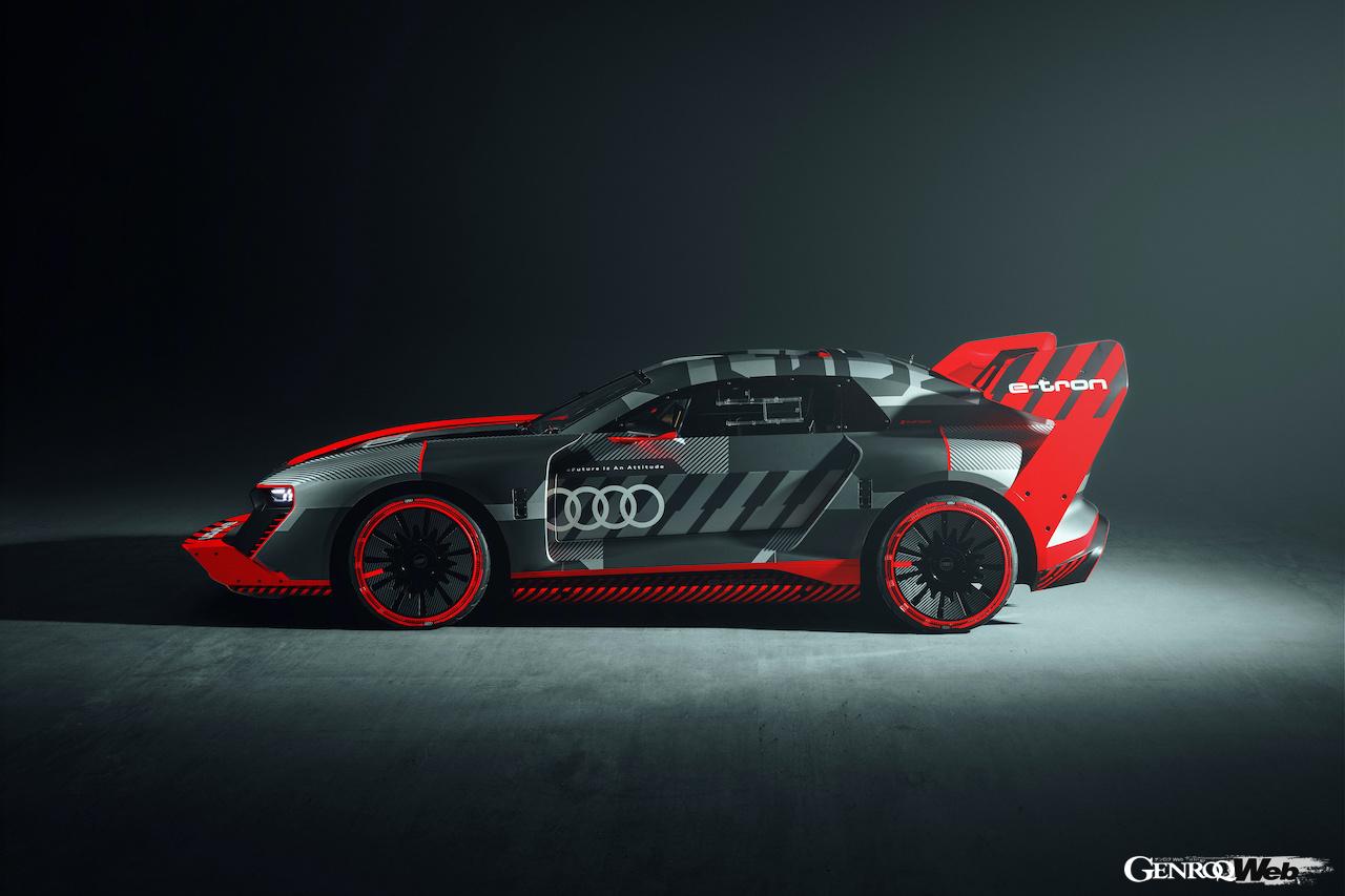 現代に蘇ったスポーツクワトロ S1、ケン・ブロックが「アウディ S1 e-tron クワトロ フーニトロン」をドライブ