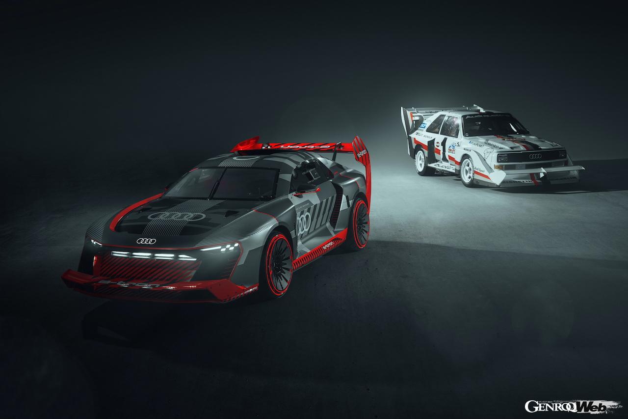 現代に蘇ったスポーツクワトロ S1、ケン・ブロックが「アウディ S1 e-tron クワトロ フーニトロン」をドライブ
