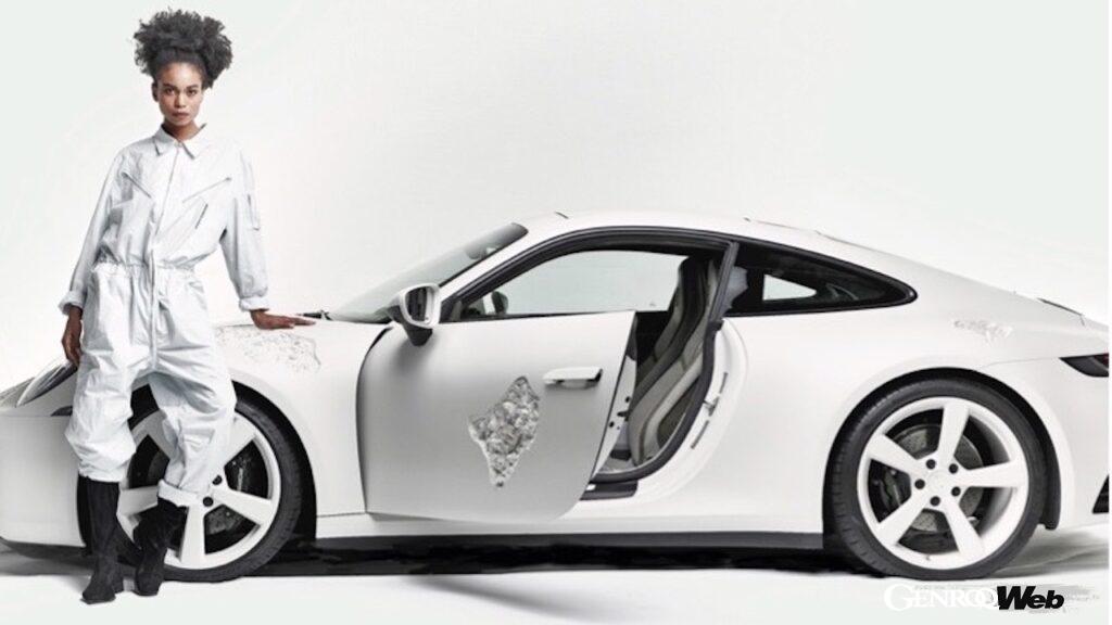 2019年にダニエル・アーシャムによって製作されのが、ボディにクリスタルが埋め込まれた真っ白なタイプ992。