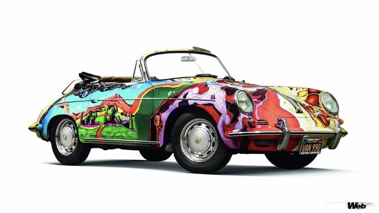 ジャニス・ジョプリンが愛したサイケなカラーリングの356 SC カブリオレは、1990年代にジャナ・ミッチェルとアンバー・オーウェンによってカラーリングが復元されている。