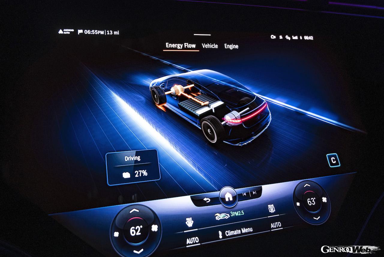 メルセデスAMG EQS 53 4マティック＋。エネルギーフロー表示イメージ