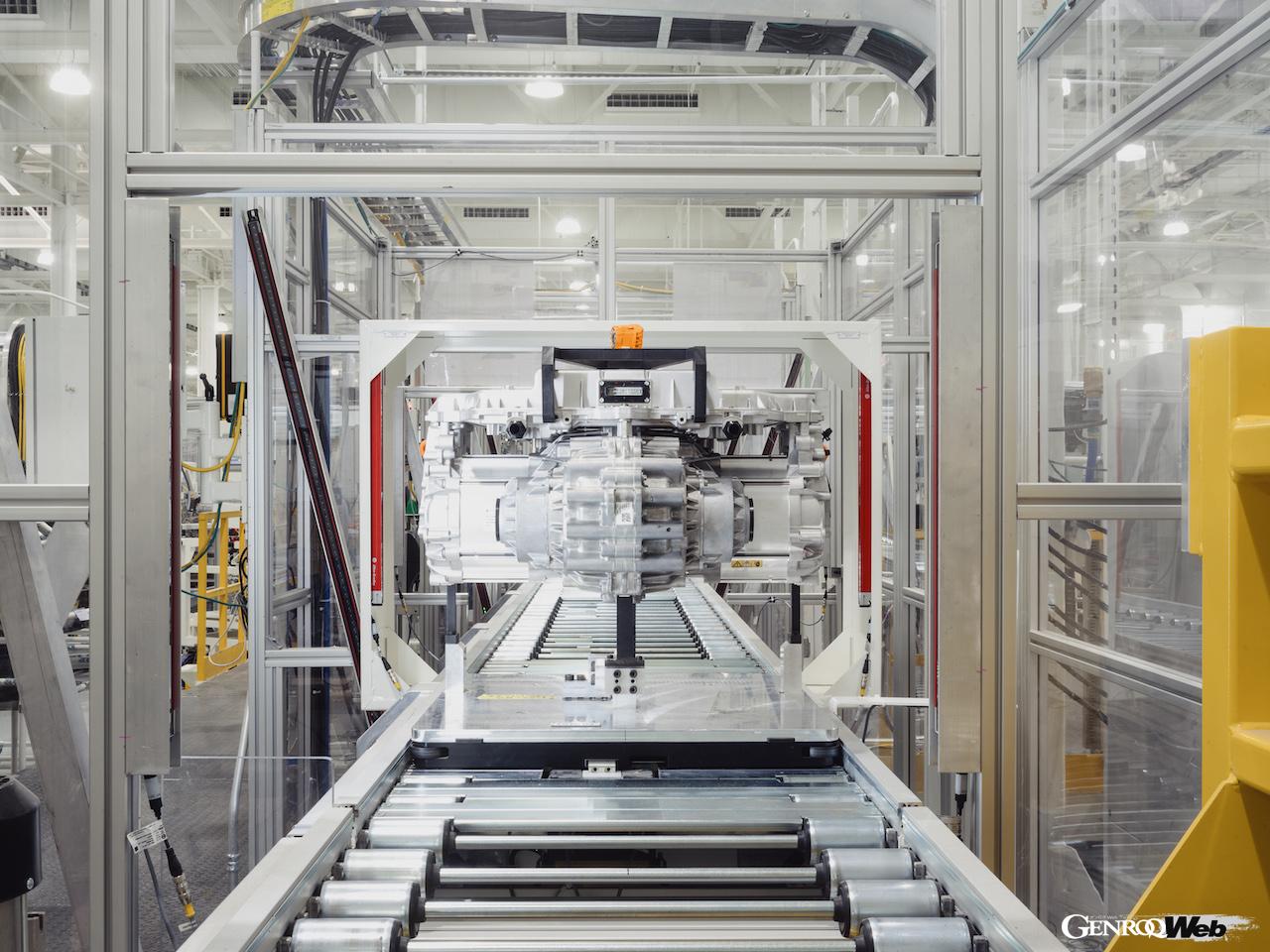 リヴィアン オートモーティブのイリノイ州ノーマル工場。ドライブユニット