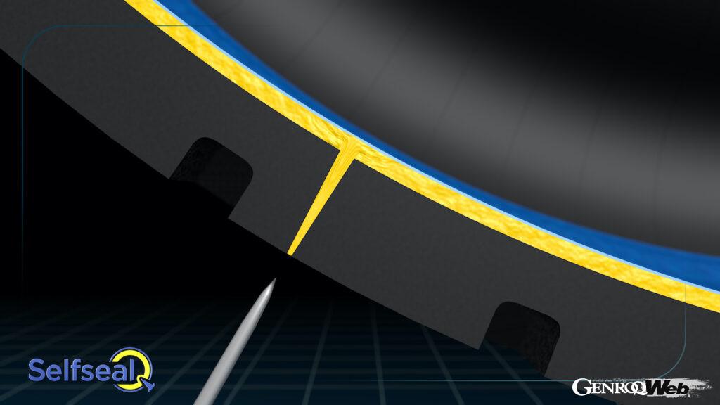 パンクの危険を未然に防ぐミシュランの「セルフシール・テクノロジー」。