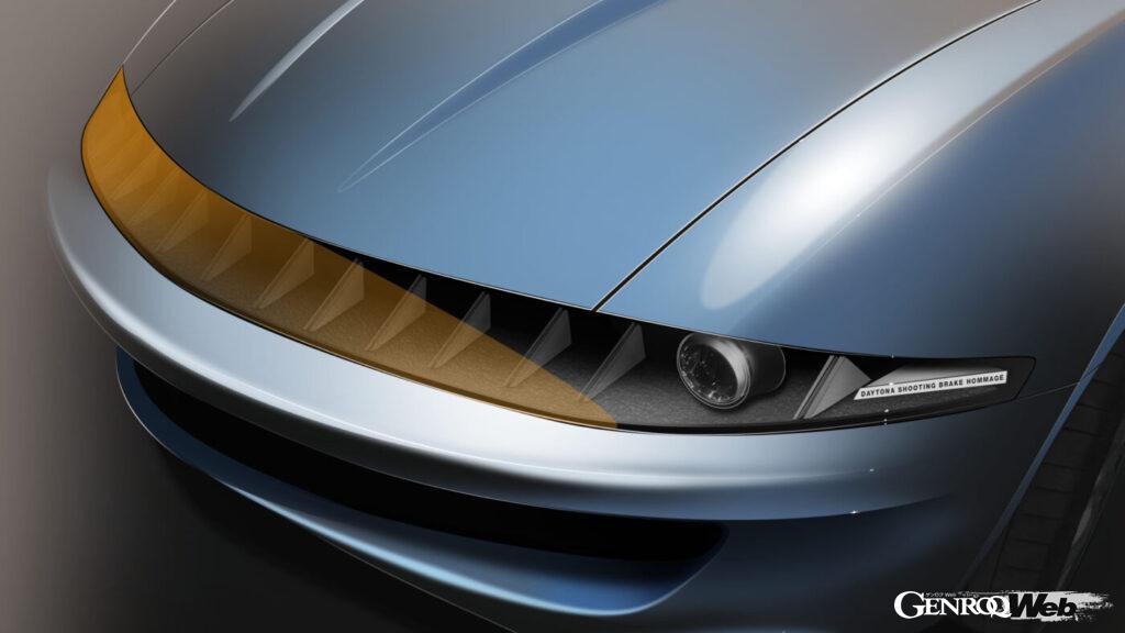 デイトナ シューティングブレーク オマージュのデザインスケッチ。