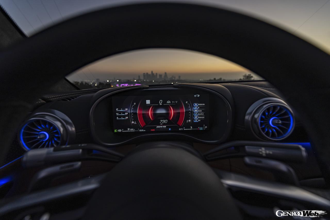 メルセデスAMG SL 55 4マティックプラスのメーターディスプレイ