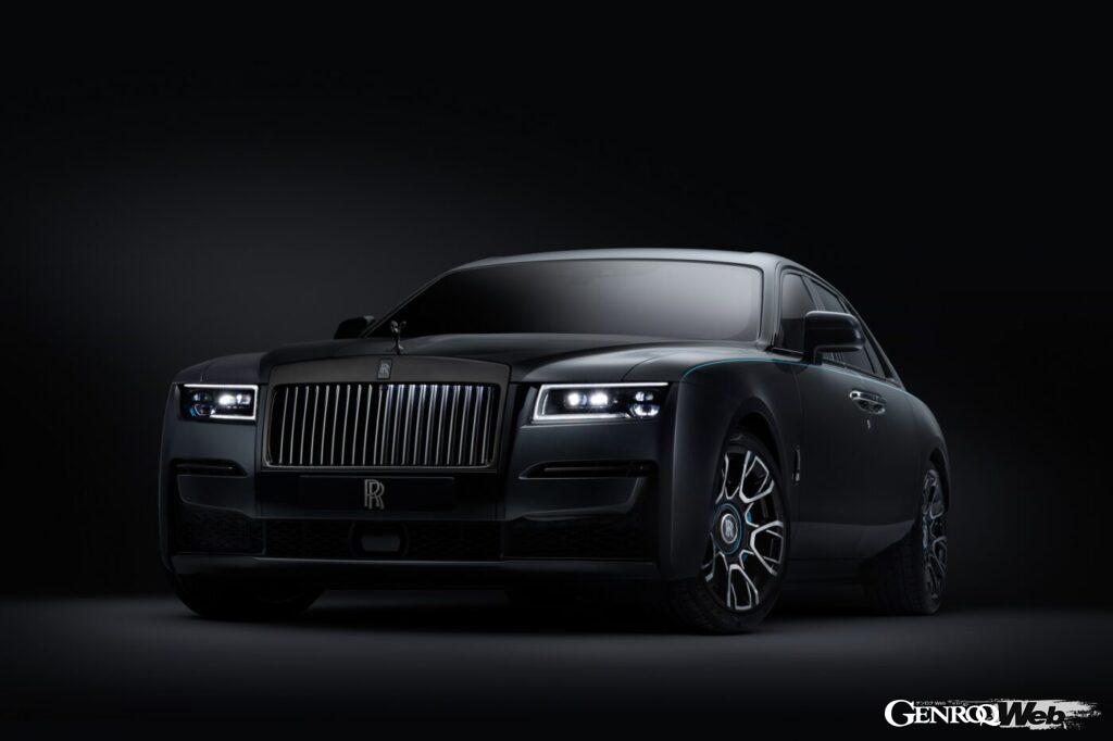ロールス・ロイス 新型ゴーストのブラックバッジ仕様。フロントビュー