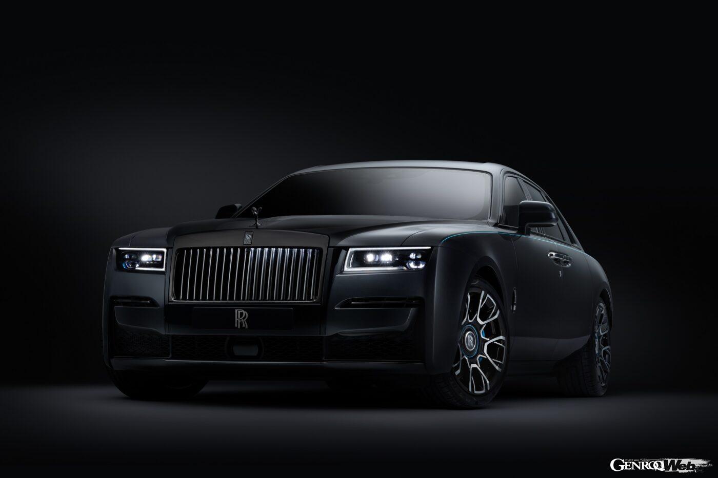 ロールス・ロイス 新型ゴーストのブラック・バッジ仕様。フロントビュー