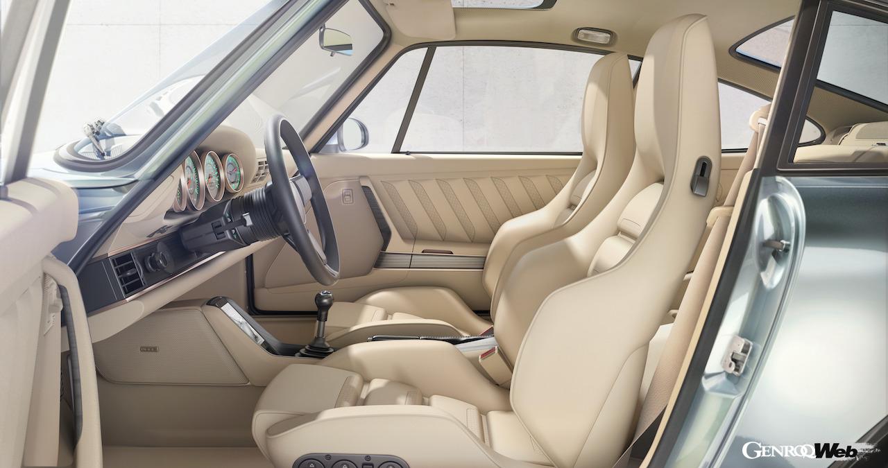 ターボ付きレストモッド、「シンガー ターボ スタディ」のインテリア。