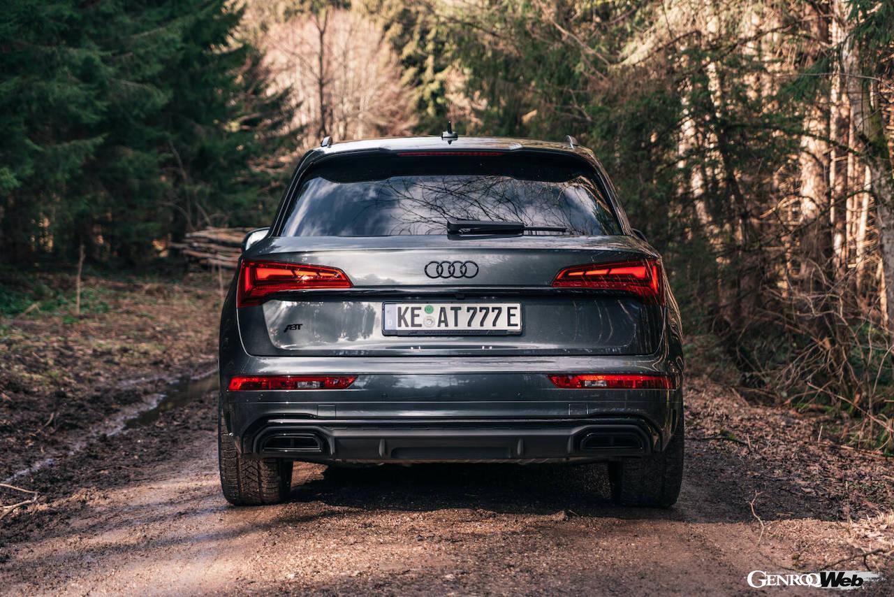 大幅なパフォーマンスアップを果たした「ABT アウディ Q5 TFSI e」のエクステリア。