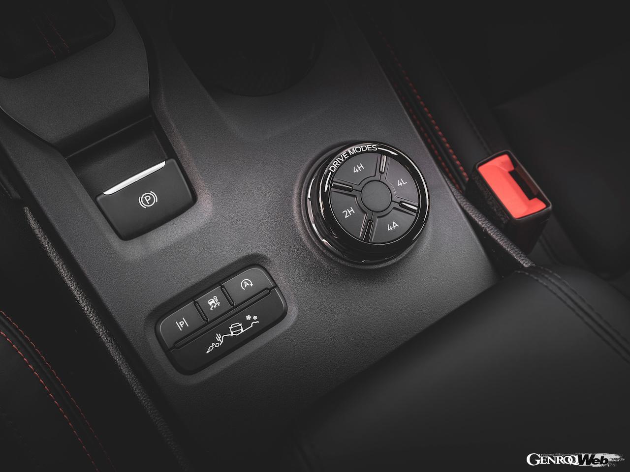 フォード レンジャー ラプター。ドライブモード切替スイッチ
