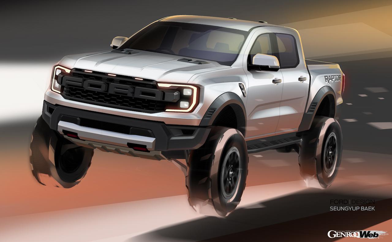 フォード レンジャー ラプター。レンダリング。フロント