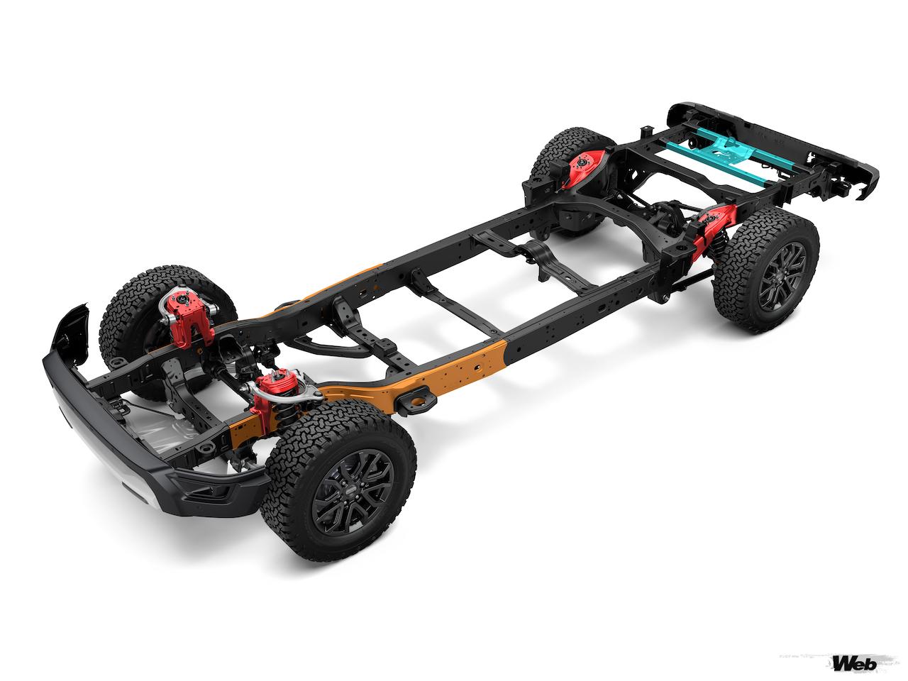 フォード レンジャー ラプター。強化シャシー