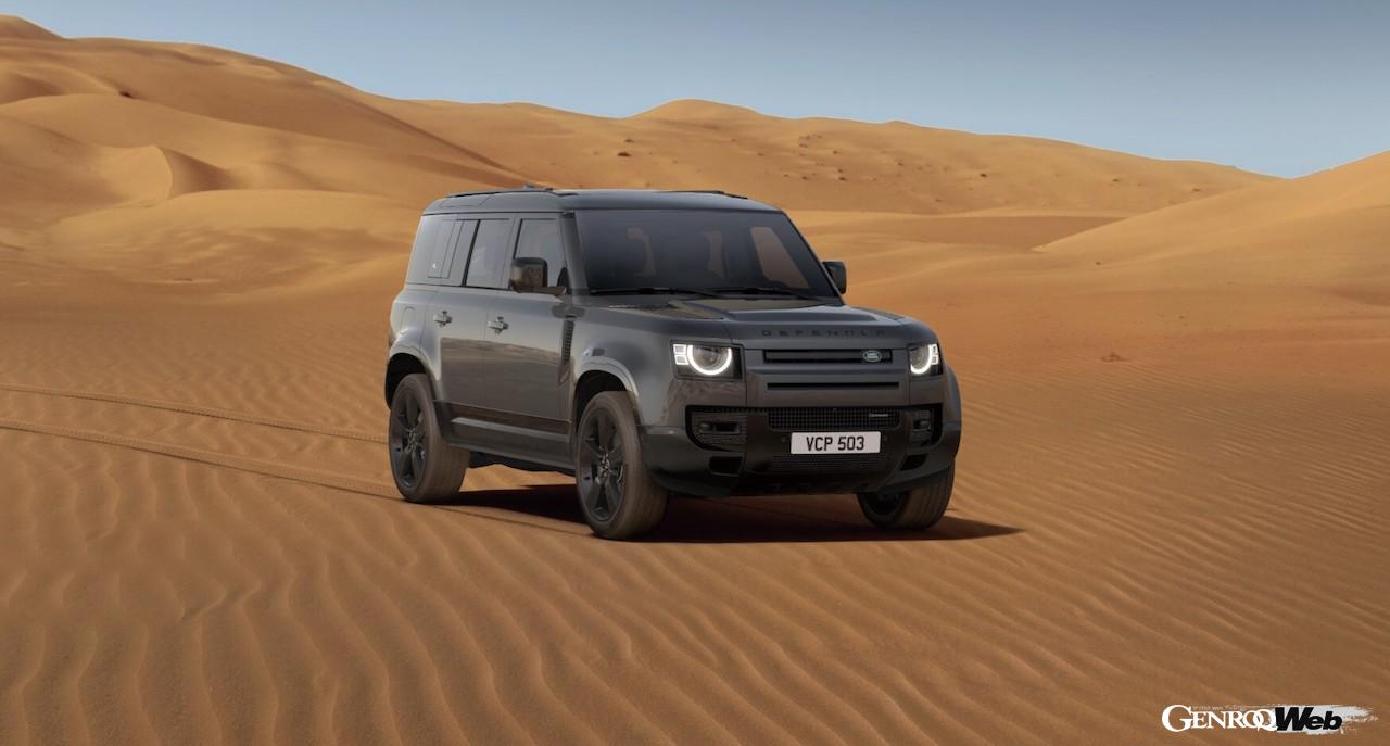 特別仕様車「ランドローバー ディフェンダー 110 アーバナイト '22 カルパチアングレイ」のエクステリア。