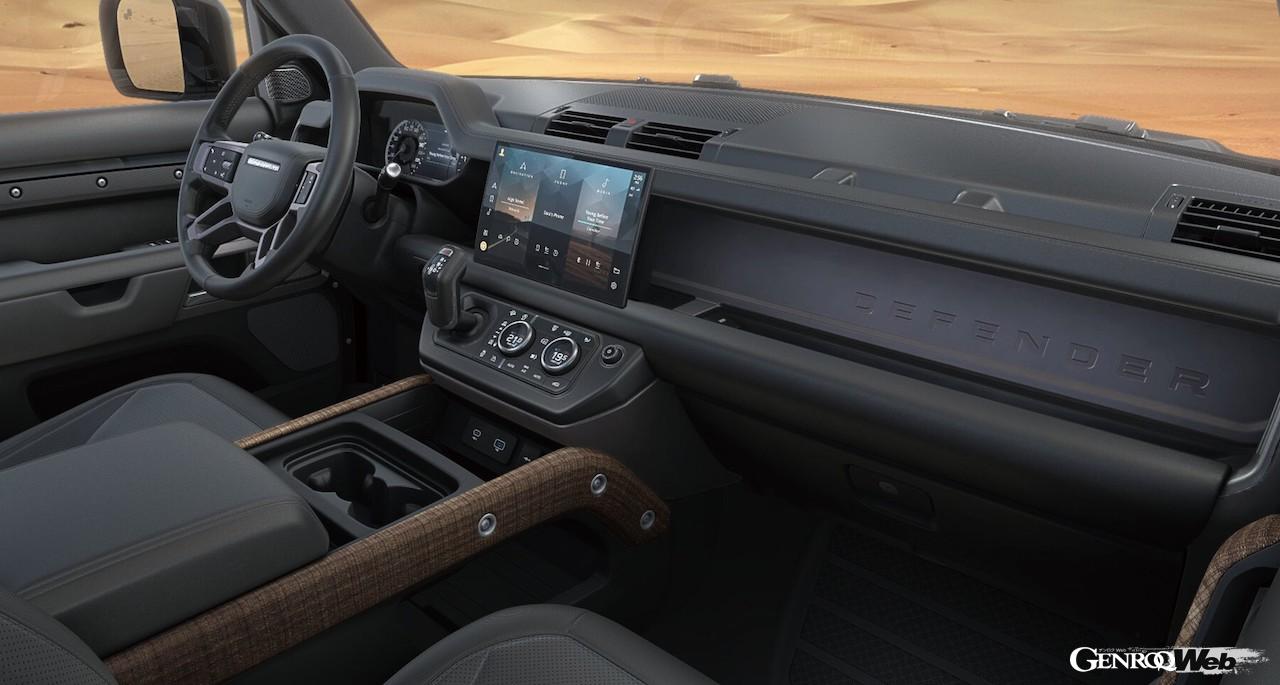 特別仕様車「ランドローバー ディフェンダー アーバナイト '22」のインテリア。