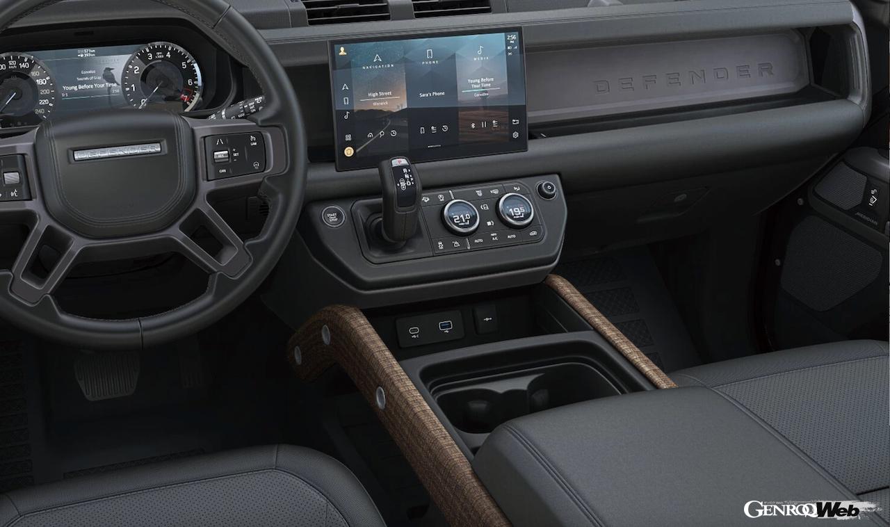 特別仕様車「ランドローバー ディフェンダー アーバナイト '22」のインテリア。