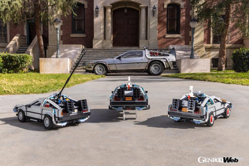 『バック・トゥ・ザ・フューチャー』3部作に登場するデロリアンから、仕様を選んで組み立てられる「レゴ バック・トゥ・ザ・フューチャー デロリアン DMC-12」。