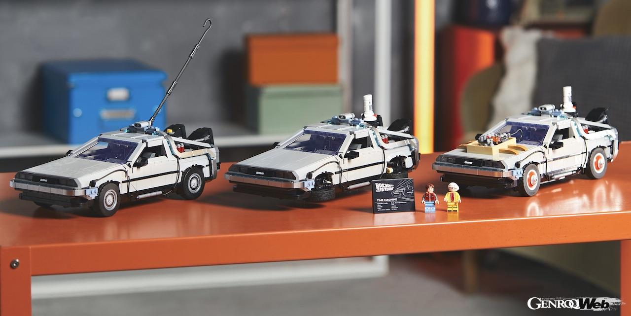 『バック・トゥ・ザ・フューチャー』3部作に登場するデロリアンから、仕様を選んで組み立てられる「レゴ バック・トゥ・ザ・フューチャー デロリアン DMC-12」。