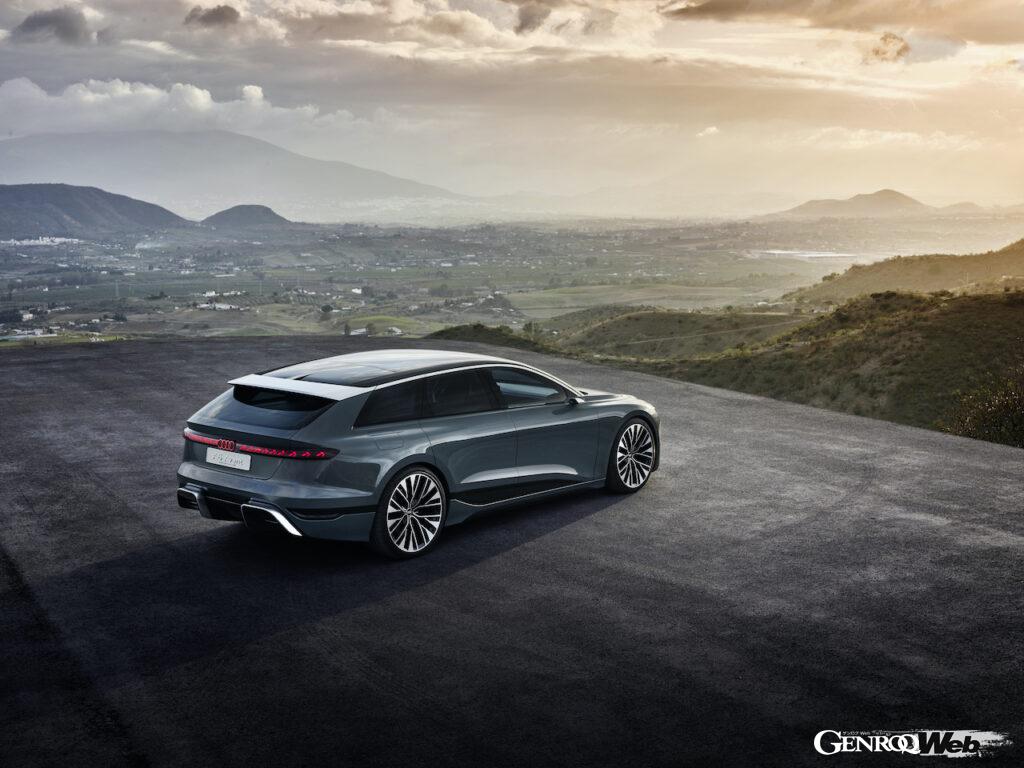 PPEテクノロジーを採用した「アウディ A6 アバント e-tron コンセプト」のエクステリア。