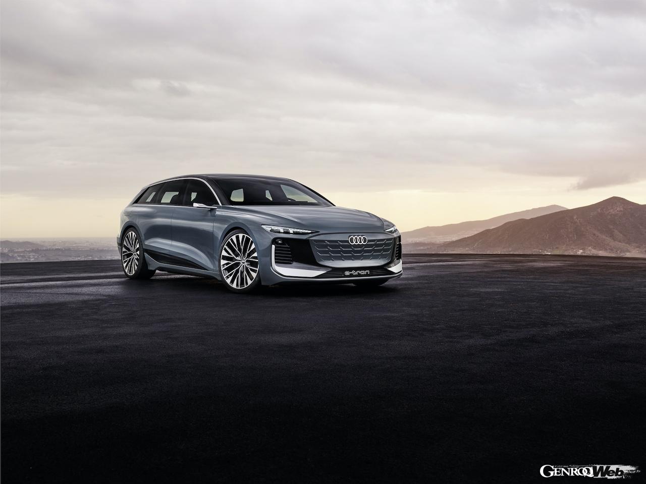 PPEテクノロジーを採用した「アウディ A6 アバント e-tron コンセプト」のエクステリア。