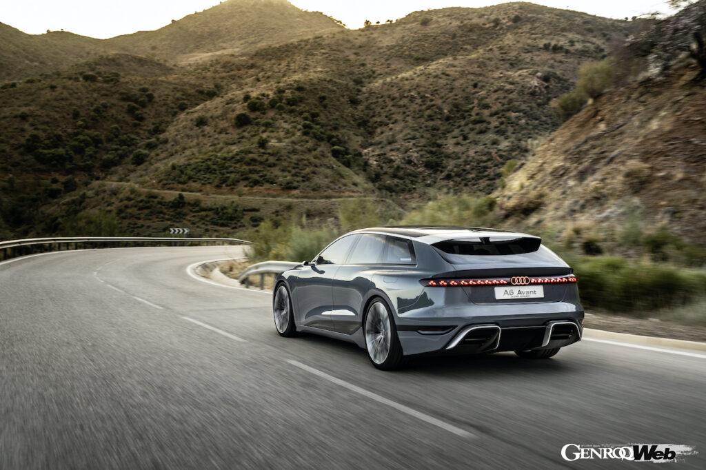 PPEテクノロジーを採用した「アウディ A6 アバント e-tron コンセプト」の走行シーン。