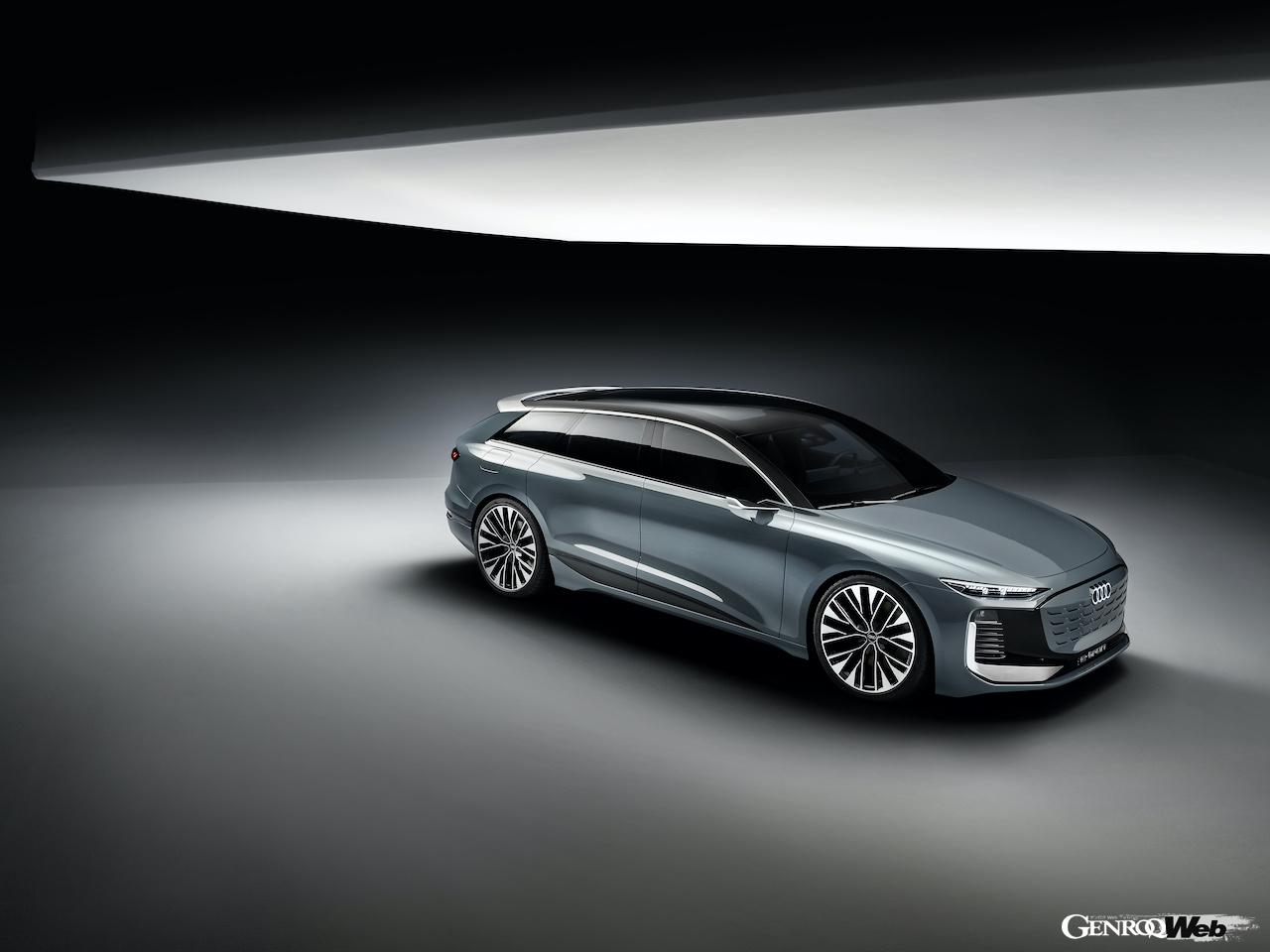 PPEテクノロジーを採用した「アウディ A6 アバント e-tron コンセプト」のエクステリア。