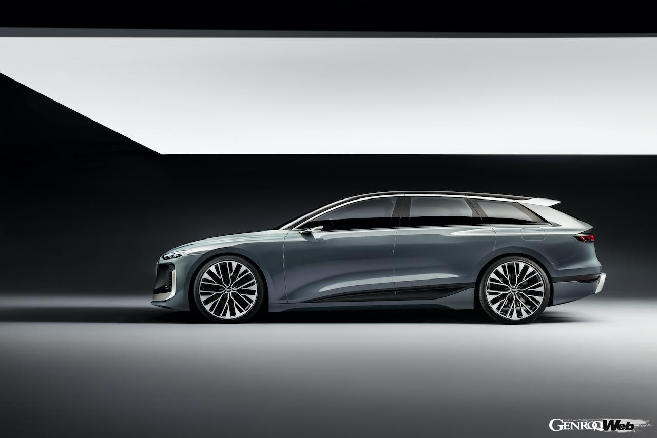 PPEテクノロジーを採用した「アウディ A6 アバント e-tron コンセプト」のエクステリア。