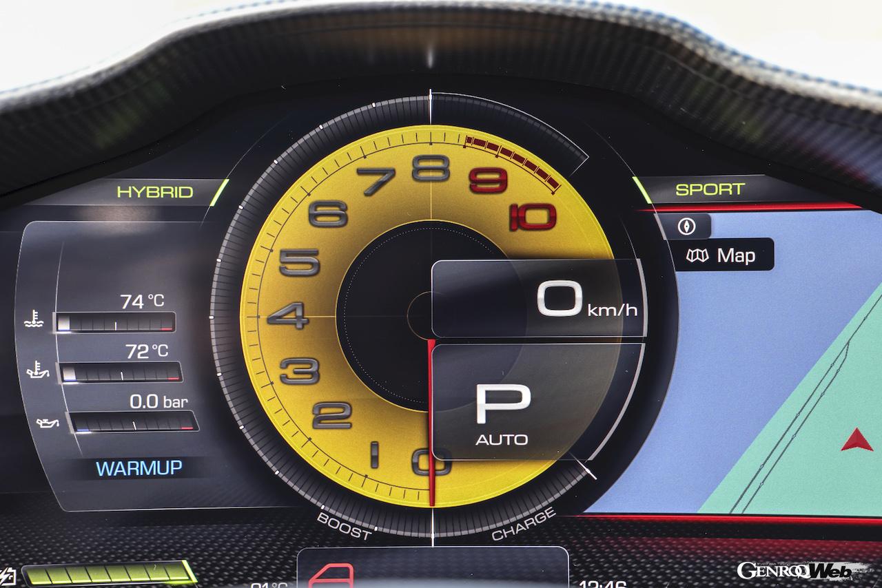 フェラーリ 296 GTBのメーターディスプレイ