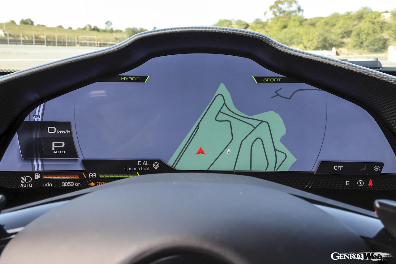 フェラーリ 296 GTBのメーターディスプレイ