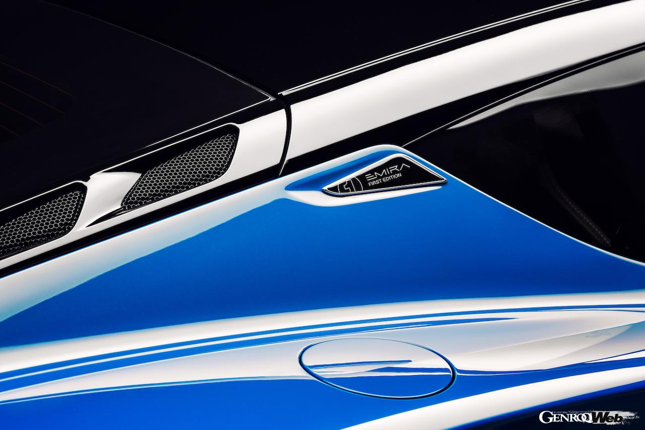 ロータス エミーラの直4ターボ搭載モデル。Cピラー