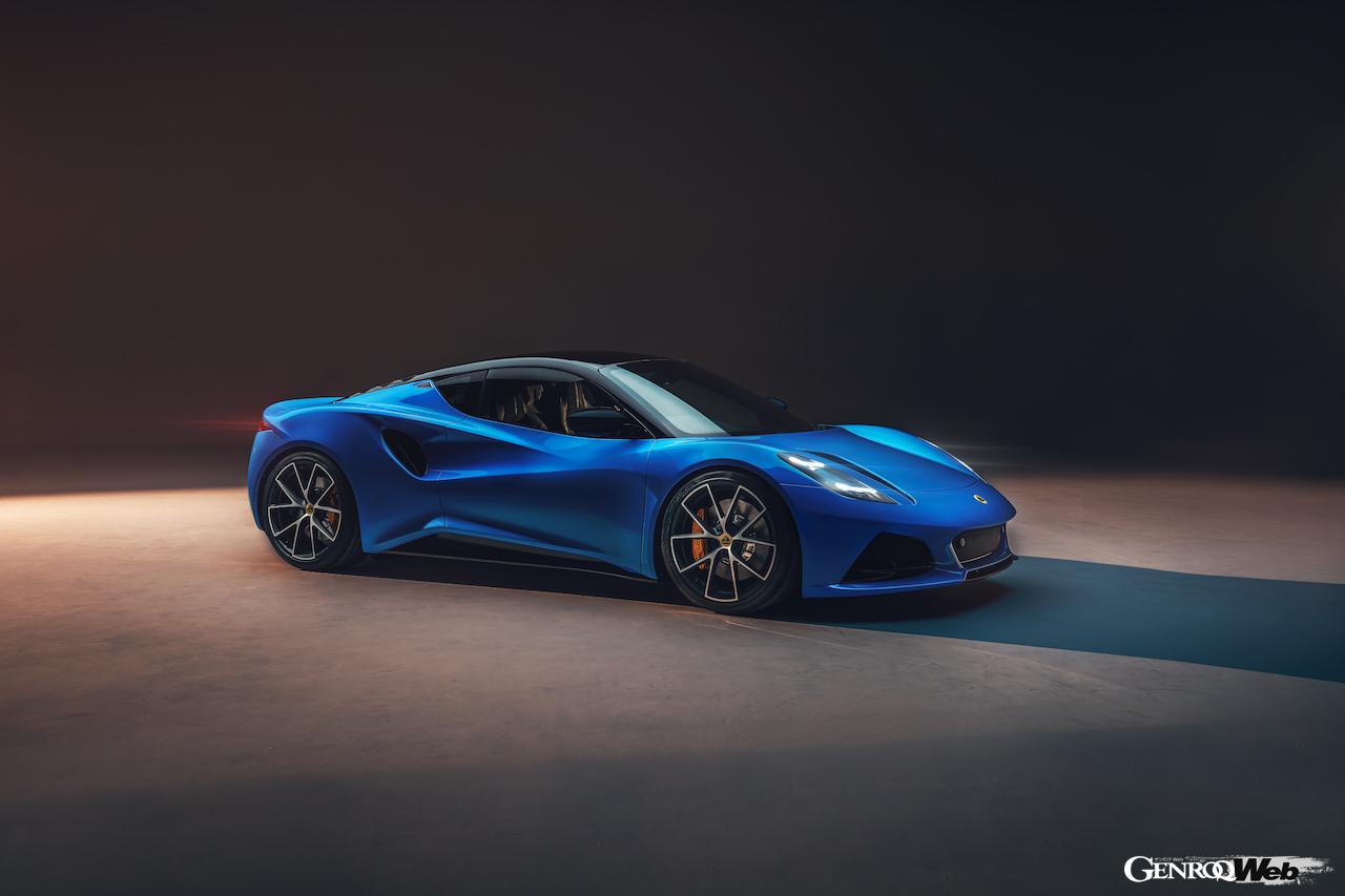 ロータス エミーラの直4ターボ搭載モデル。フロントビュー