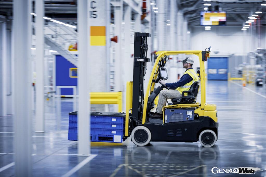 メルセデス・ベンツが米アラバマ州ビブ カウンティに新設するバッテリー生産工場。生産ライン