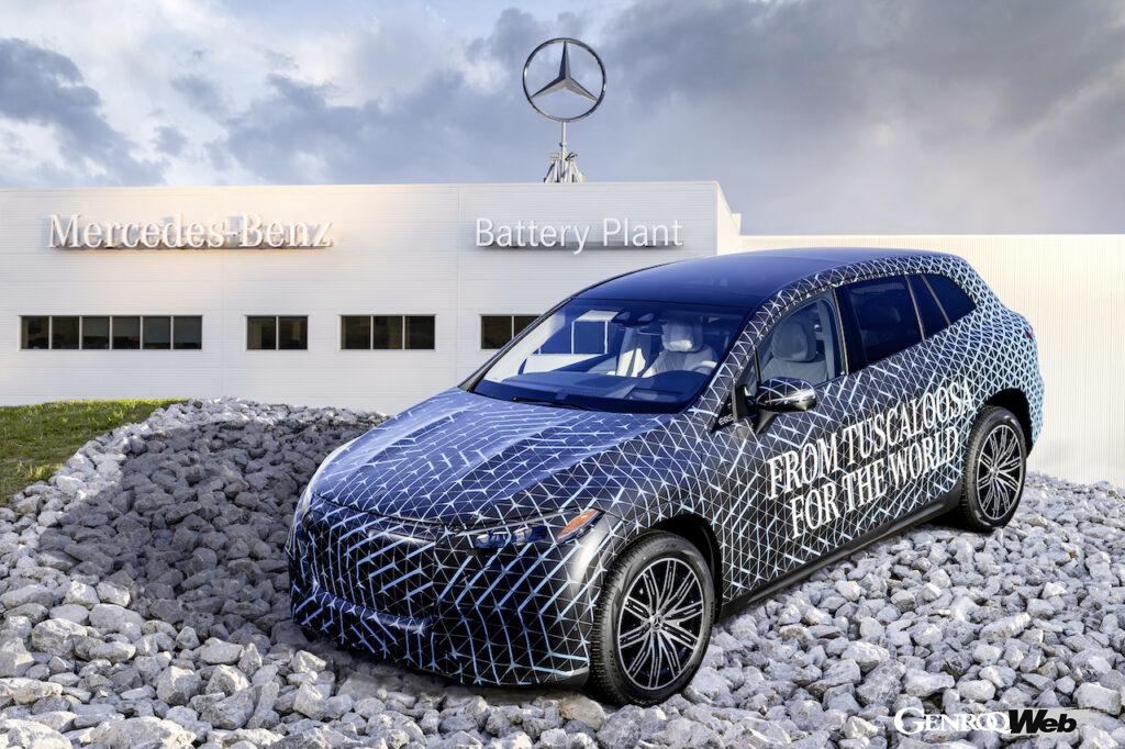 メルセデス・ベンツ EQS SUVのプロトタイプ。フロントビュー