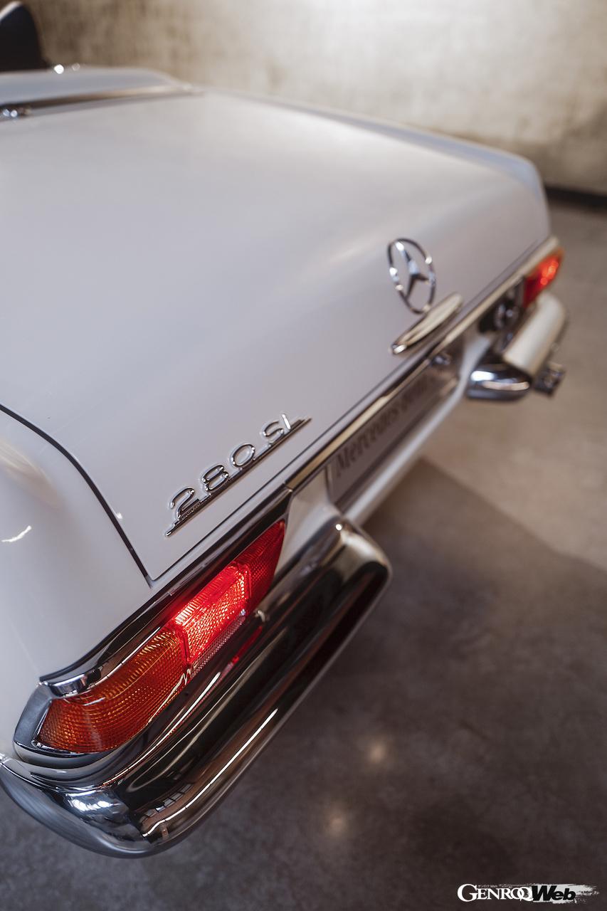 メルセデス・ベンツSLの過去モデル。1970年の280SL“パゴダ”（W113）。リヤセクション